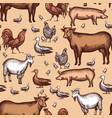 farm seamless pattern vector image