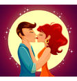 kissing couple vector image vector image