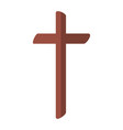 religious cross wooden icon vector image