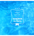 summer card blue water pool blurry background vector image