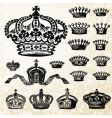 victorian crown set vector image vector image