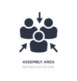 assembly area icon on white background simple vector image