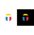 bold and colorful initial letter t logo design vector image vector image