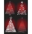 christmas tree set vector image