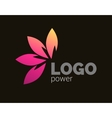 colorful leaves logo design four logotype vector image vector image
