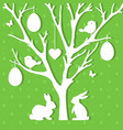 easter paper decoration in form of tree vector image