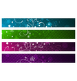 floral abstract banner set vector image vector image
