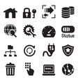 ftp server and hosting icon set vector image