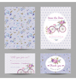 invitation or greeting card set - for wedding vector image