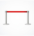 realistic 3d detailed barrier fence with red tape vector image vector image