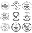 set of vintage blacksmith labels and design vector image