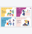shopping landing pages characters vector image