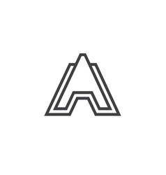 Double a letter logo lettermark aa monogram type Vector Image