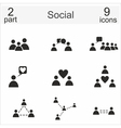 social icons vector image