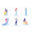 various symptoms food poisoning vector image