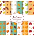 autumn seamless backgrounds set vector image vector image