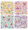 birthday party seamless pattern anniversary vector image