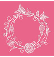 flower circle doodle vector image
