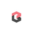 hexagonal letter b logo template for bank vector image