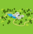 isometric drone shooting video concept vector image