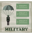 paratrooper military infographics background vector image