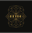 retro logo luxury vintage geometric monogram vector image vector image