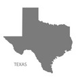 texas usa map grey vector image