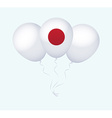 balloons in as japan national flag vector image