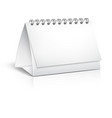 blank spiral desktop calendar vector image