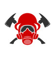 fire helmet logo vector image