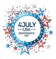 fourth july background with stars vector image