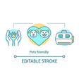 pets friendly hotel concept icon vector image