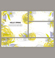 set of abstract springtime floral backgrounds vector image vector image