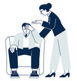 therapy session psychological conversation man vector image