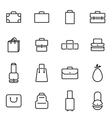 thin line icons - bag vector image