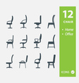 chair icons vector image vector image