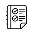 project schedule icon vector image vector image