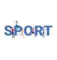 sport big letters flat vector image