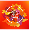 happy thanksgiving concept circle frame vector image vector image