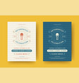 oktoberfest flyers or posters retro typography vector image