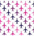 seamless pattern with multicolored airplanes vector image vector image