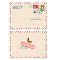 letter to santa claus with stamps and postage vector image