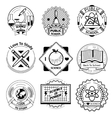 school and science vintage badges set vector image vector image