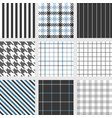 set of seamless pattern such as pinstripe vector image vector image