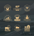 a large collection logos for farmers vector image