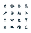 bar icons set vector image vector image