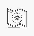 direction explore map navigate navigation line vector image