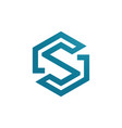 polygon letter s logo vector image