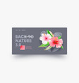 back to nature landing page design with hibiscus vector image
