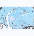 blue black and white marble background vector image vector image